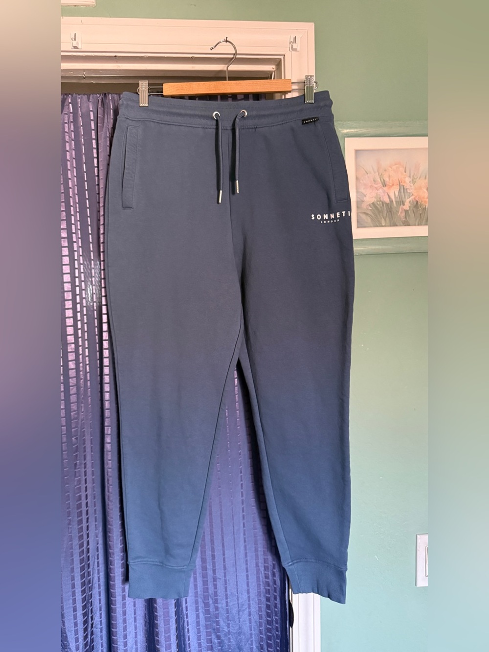 Sonneti London Women’s M Blue Fleece Jogger Sweatpants New
